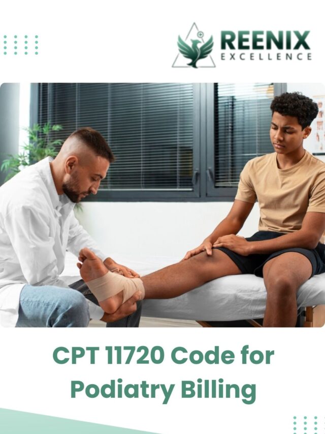 CPT 11720 code for podiatry billing