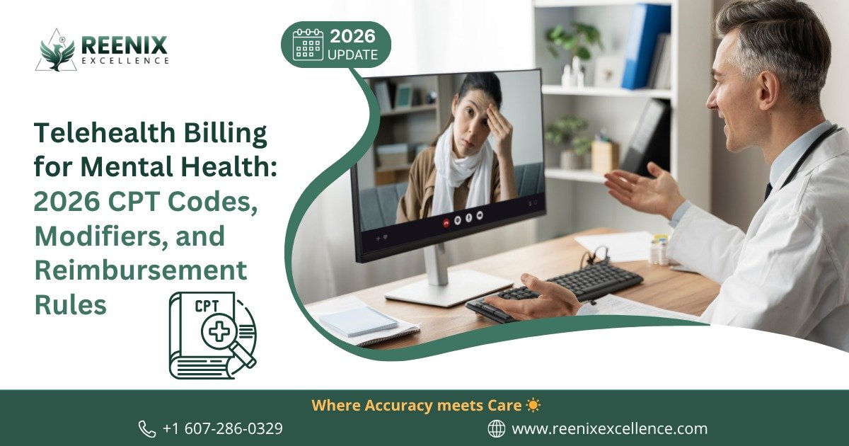 Telehealth Billing for Mental Health: 2026 CPT Codes, Modifiers, and Reimbursement Rules